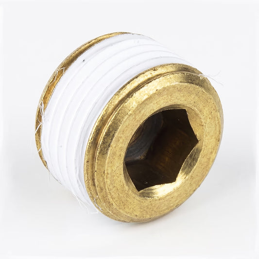 Countersunk 1/8" NPT Plug 109AL-2-WT Hex-head