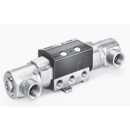 AA7980-24VDC Pilot Operated Double Horizontal Solenoid Directional Valve w/ 3/8" Sub Base