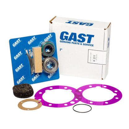 Gast K211 8AM Repair & Rebuild Kit - 4 Vane Lubricated Air Motor Maintenance