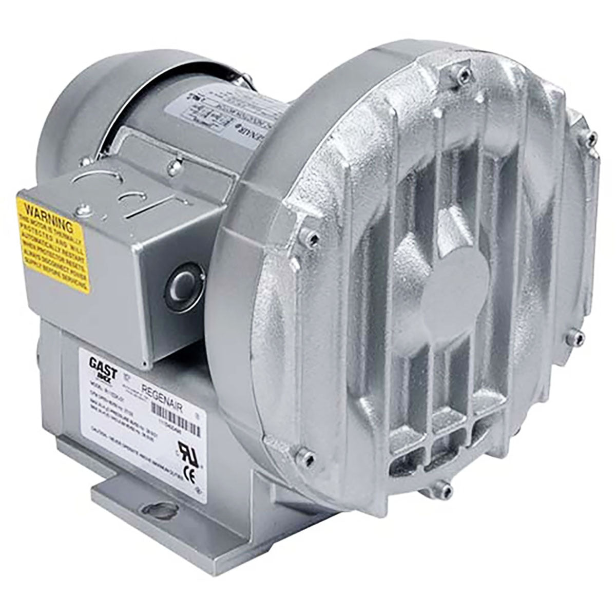 Gast R1102K-01 Regenerative Blower .125 Hp 28.5 inH2O 27 CFM