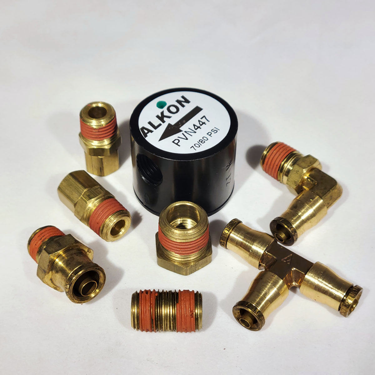 831-0510 Fitting Kit w/ Pressure Protection Valve, Single Axle Aeris Kit